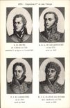 VINTAGE POSTCARD History Napoleon 1st Brown Caulaincourt Cambronne Clarke