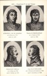 VINTAGE POSTCARD History Napoleon 1st Augereau Beauharnais Baraguay Belliard
