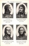 VINTAGE POSTCARD History Napoleon 1st Lauriston Leclerc Lefebvre Dantzig Lecourbe