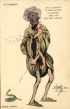 VINTAGE POSTCARD North Africa Fantasy Illustrator the charmer Snake