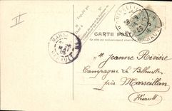 VINTAGE POSTCARD Militaria Souvenir of the camp of Larzac Canteen Jean Raphin of the 122eme of line