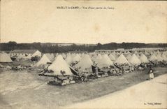 VINTAGE POSTCARD Militaria Mailly the Camp Seen of part of the camp