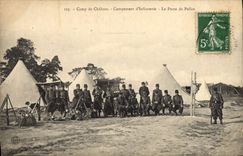 CPA Militaria Camp de Chalons Campement d'infanterie Le poste de police