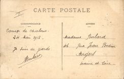 VINTAGE POSTCARD Militaria Camp of Trawl-nets Camping of infantry the police station