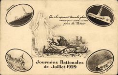CPA Militaria Journees nationales Juillet 1929 Lorette Douaumont Dormans
