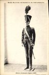 VINTAGE POSTCARD Militaria Museum Fontainebleau Officer of light infantry