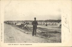 VINTAGE POSTCARD Militaria Camp of Mailly Seen of the campings