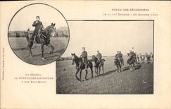 VINTAGE POSTCARD Militaria Re-examined of the reservists of the 11th division 1899 the general one of Cornulier Luciniere and its State Major