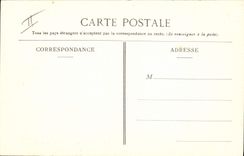 VINTAGE POSTCARD Militaria Passage of river of the material of 75 on raft Assembly of the raft