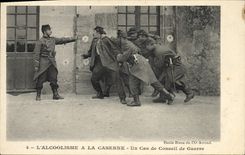 CPA Militaria L'alcoolisme a la caserne Un cas de conseil de guerre