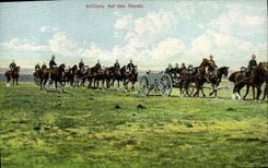 CPA Militaria Artillerie auf dem Marsch