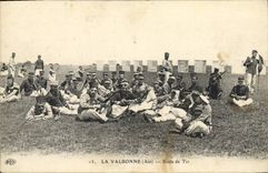 VINTAGE POSTCARD Militaria Valbonne School of shooting