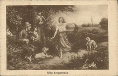VINTAGE POSTCARD Uita zingaresca Gipsy Dog