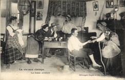 VINTAGE POSTCARD country life the good adventure Gipsy