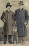 VINTAGE POSTCARD Dwarf Giant the Hugo brothers