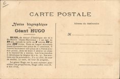 VINTAGE POSTCARD Excursion of the Automobile Hugo giant