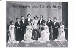 VINTAGE POSTCARD Dwarf The Zeynard' S Liliput Specialty Troop