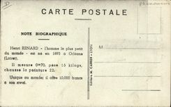 VINTAGE POSTCARD Dwarf Henri Fox