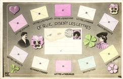 CPA Ce que disent les lettres