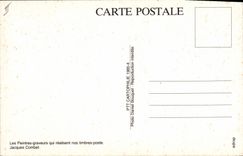 CPM Les peintres graveurs qui realisent nos timbres poste Jacques Combet