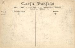 La POSTAL Incendie de la VENDIMIA del centro del teléfono de la estación dice Gutenberg Salle de un múltiplo después del fuego