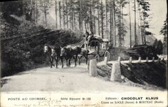 CPA Poste au Grimsel Chocolat Klaus Usines au Locle Morteau 