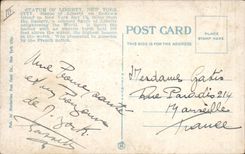 VINTAGE POSTCARD Statue of freedom Rules Liberty by night New York off