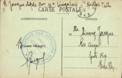 VINTAGE POSTCARD Statue of the freedom and the apse of the cathedral Oran Algeria