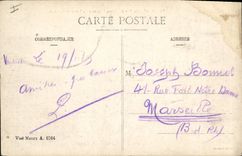 VINTAGE POSTCARD Baccarat the street of the bridges the church and the Statue of Militaria freedom