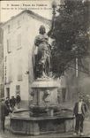 CPA Statue de la liberte eclairant le monde Besse Place du Pradon