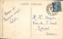 VINTAGE POSTCARD Vessel Cannes Fishing Seen from of the Island Sainte Marguerite