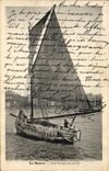 VINTAGE POSTCARD Fishing Vessel Le Havre a boat of sin