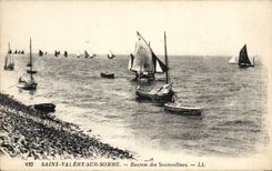 CPA Bateau de Peche Saint Valery sur Somme Rentree des sauterelliers 