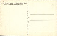 CPA Bateau de Peche Saint Raphael Le port et Notre Dame de la Victoire