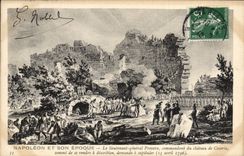 VINTAGE POSTCARD Napoleon 1st general Lieutenant Provera asks has to capitulate