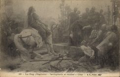 VINTAGE POSTCARD Puy Vercingetorix going has Cesar