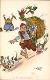 VINTAGE POSTCARD Fantaisie North Africa Illustrator Me ji carries Chien Hen well