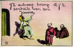 VINTAGE POSTCARD Fantasy North Africa Illustrator