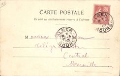CPA Fantaisie Illustrateur Arrivee de Monsieur Loubet President de la Republique en Algerie