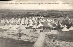 VINTAGE POSTCARD Militaria Fantasy Valdahon the camp of instruction Kitchens Canteens and tents of the regiment