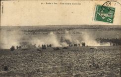 CPA Fantaisie Militaria Ecoles a feu Une batterie dissimulee