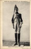 VINTAGE POSTCARD Fantasy Militaria retrospective military Museum of Fontainebleau Officer of the 20th regiment of Dragons