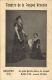 VINTAGE POSTCARD Dwarf Dwarves Theater of the giant Headstock Giant
