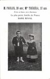 VINTAGE POSTCARD Dwarf Dwarves Mr. Paulus Miss Theresa Brother and sister has Bordeaux TOP