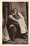 VINTAGE POSTCARD Teresina the largest society woman 265 kgs