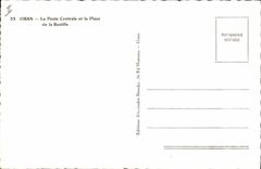 POSTAL MODERNA estación de Orán la oficina de correos central y el lugar del Bastille