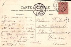 CPA Poste Montelimar Hotel des Postes