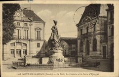 CPA Poste Mont de Marsan La Poste La Landaise et la Caisse d'Epargne