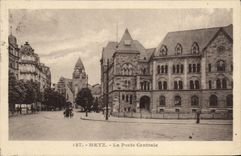 CPA Poste Centrale Metz