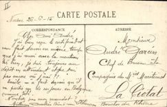 La oficina de correos de Angulema de la POSTAL de la VENDIMIA el lugar del árbol de mora y del edificio de la oficina de correos